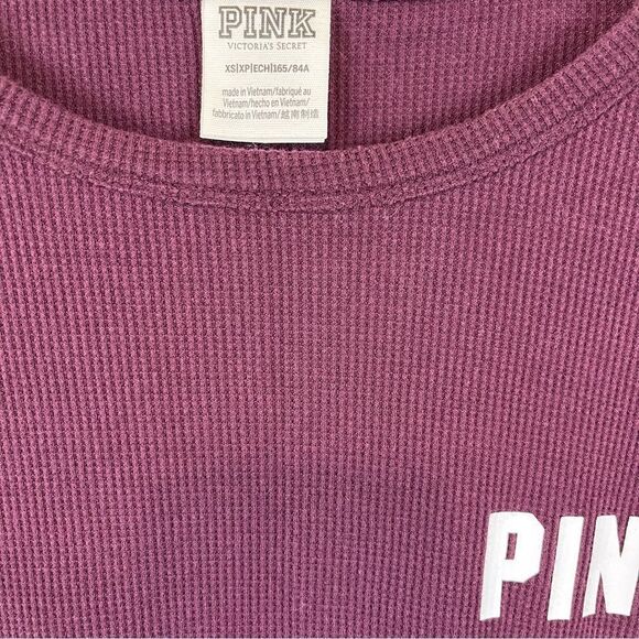 NWOT PINK Purple/Plum Waffle Long Sleeve T-shirt Warm Shirt Size Extra S… - Picture 10 of 11